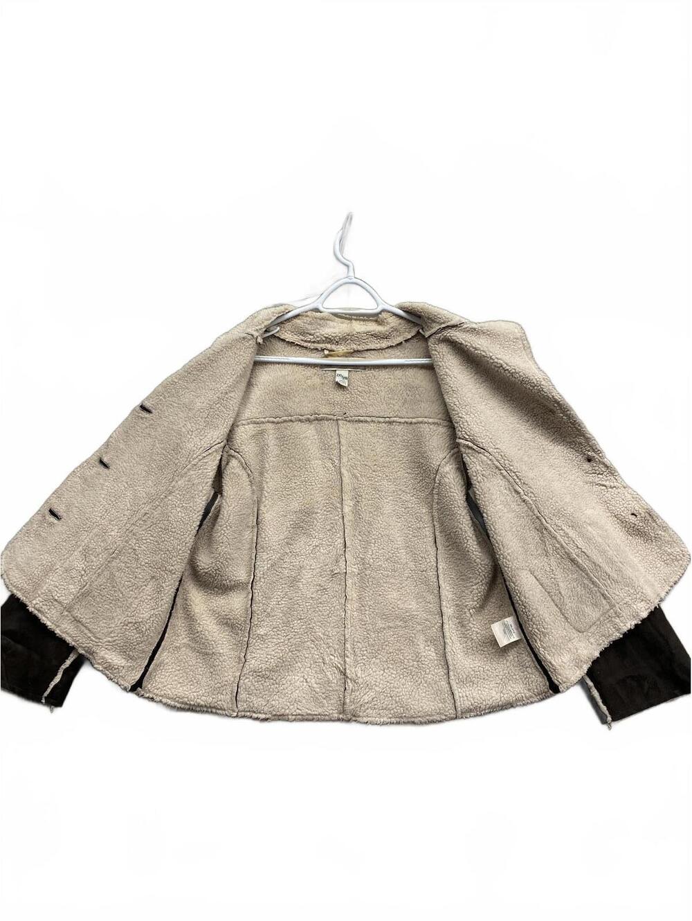 Vintage Y2k Windriver Women's Brown Faux Shearling Jacket w Contrast Trim SZ 2XL - Picture 3 of 5